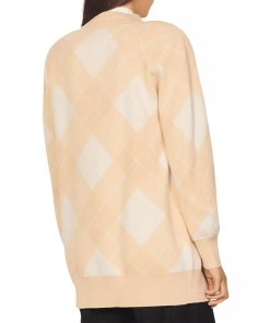 Sandro Glenda Argyle Wool-Blend Cardigan