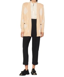 Sandro Glenda Argyle Wool-Blend Cardigan