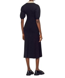 Sandro Lauralie Collared Midi Dress