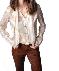 Zadig & Voltaire Tioly Metallic Spark Flowers Shirt