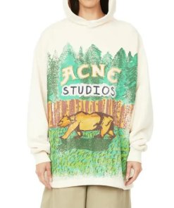 アデキ ユカ 作品A Acne Studios Grant Levy Edition Fikka Bear-Print Oversized Hoodie