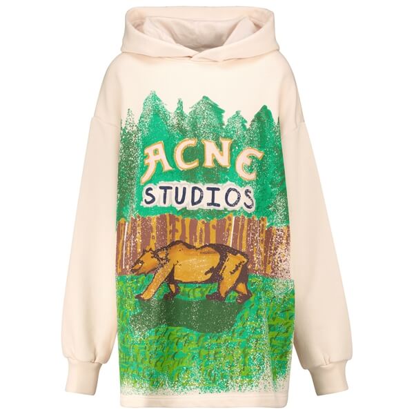 Acne Studios Grant Levy Edition Fikka Bear-Print Oversized Hoodie