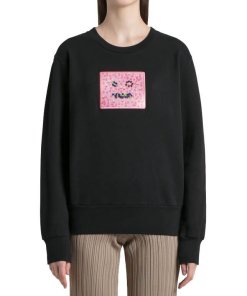 Acne Studios Beaded Face Patch Cotton Sweater