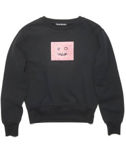 Acne Studios Beaded Face Patch Cotton Sweater