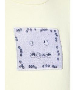 Acne Studios Beaded Face Patch Cotton Sweater