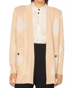 Sandro Glenda Argyle Wool-Blend Cardigan