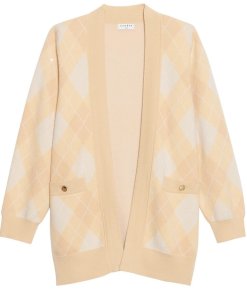 Sandro Glenda Argyle Wool-Blend Cardigan