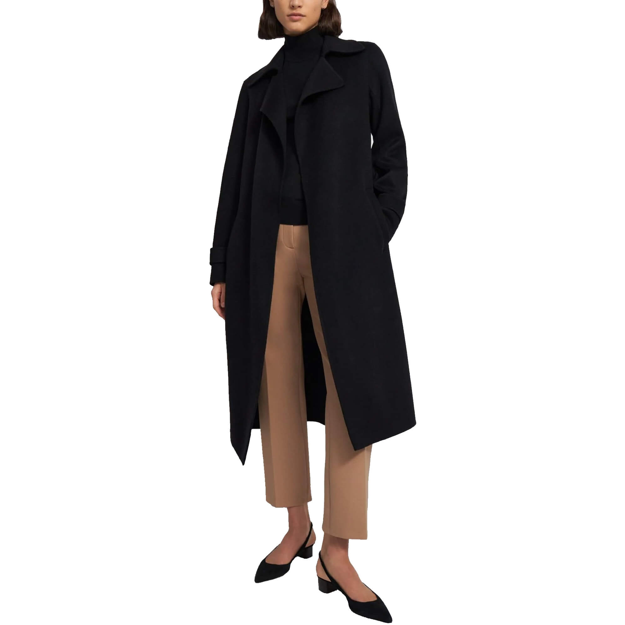 Theory Oaklane Long Cashmere Trench Coat