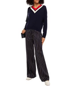 Sandro Torsy Striped V-neck Sweater