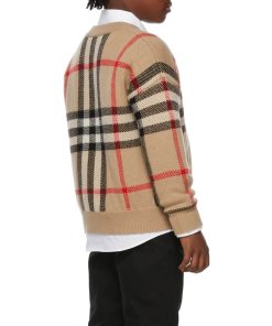 Burberry Kids Denny Vintage Check Wool & Cashmere Sweater