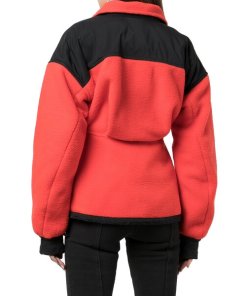 Alexander Wang Paneled Teddy Fleece & Nylon Sculpted Jacket