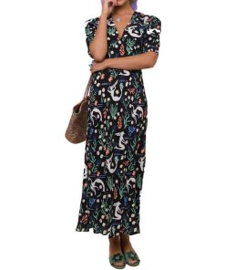 Rixo Zadie Printed Crepe Midi Dress