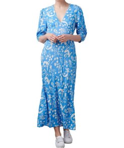 Rixo Zadie Printed Crepe Midi Dress