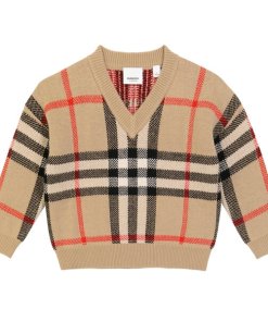 Burberry Kids Denny Vintage Check Wool & Cashmere Sweater