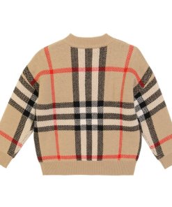 Burberry Kids Denny Vintage Check Wool & Cashmere Sweater