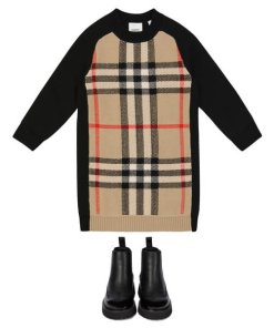 Burberry Kids Dianne Vintage Check Sweater Dress