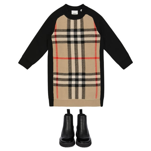 Burberry Kids Dianne Vintage Check Sweater Dress