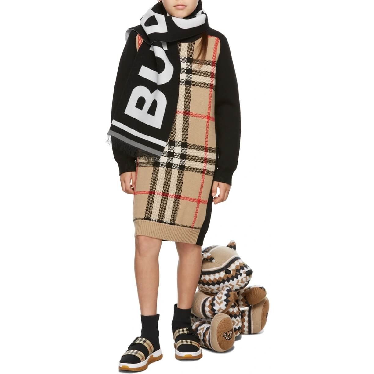 Burberry Kids Dianne Vintage Check Sweater Dress