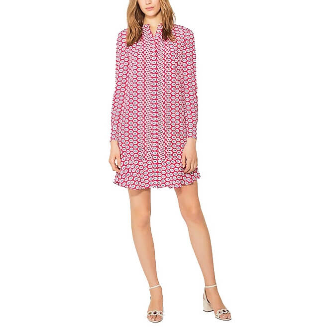 Tory Burch Cora Nantucket Red Primrose Printed Dress