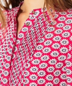 Tory Burch Cora Nantucket Red Primrose Printed Dress