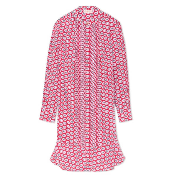 Tory Burch Cora Nantucket Red Primrose Printed Dress