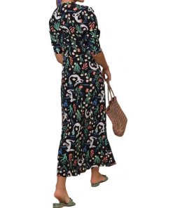 Rixo Zadie Printed Crepe Midi Dress