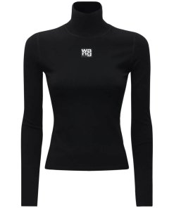 Alexanderwang.T Logo Patch Turtleneck Top