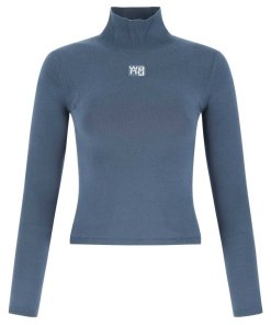 Alexanderwang.T Logo Patch Turtleneck Top
