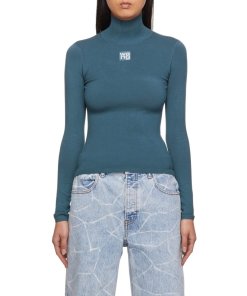 Alexanderwang.T Logo Patch Turtleneck Top