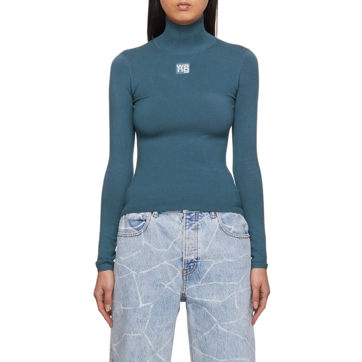 Alexanderwang.T Logo Patch Turtleneck Top – evaChic