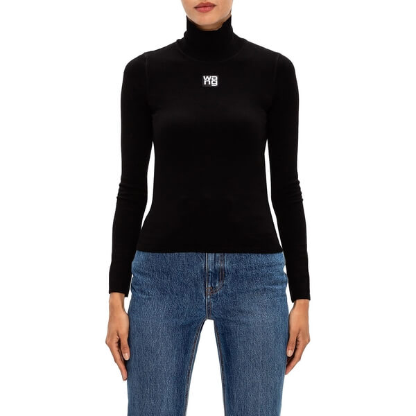Alexanderwang.T Logo Patch Turtleneck Top – evaChic