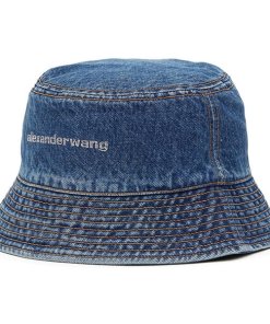 alexanderwang デニムバケットハット Alexander Wang Rhinestone-Embellished Denim Bucket Hat – evaChic