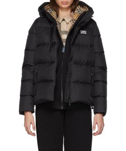Burberry Leith Drops Monogram Hooded Down Jacket