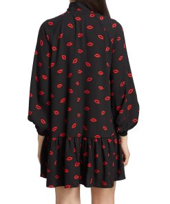 Kate Spade Kisses Tie-Neck Shift Mini Dress