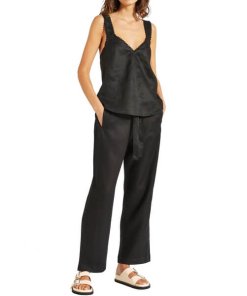Lee Mathews Ali Linen Drawstring Pants