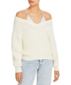Alexanderwang.t Bi Layer Sweater with Satin Cami-1