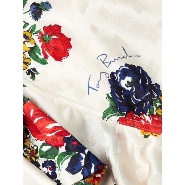 Tory Burch Floral Ruffle Silk Belted Wrap Dress