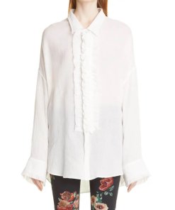 R13 Drop Neck Tuxedo Work Shirt