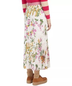 Max Mara Weekend Garbo Floral Print Pleated Skirt