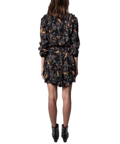 Zadig & Voltaire Rojo Spark Floral Mini Dress