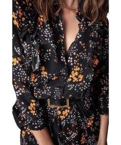 Zadig & Voltaire Rojo Spark Floral Mini Dress