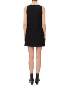 Self-Portrait Monochrome Fine Lace Crepe Mini Dress