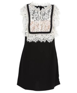 knee length dresses for ladies Cream Floral Lace Mini Dress – self-portrait-US