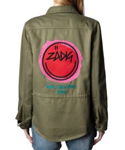 Zadig & Voltaire Tackl Cotton & Linen Military Shirt