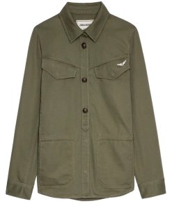 Zadig & Voltaire Tackl Cotton & Linen Military Shirt