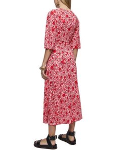 Jigsaw Sweetpea Jersey Tie Front Midi Dress