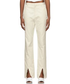 Dion Lee Split Frayed Straight-Leg Pants