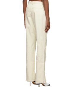 Dion Lee Split Frayed Straight-Leg Pants