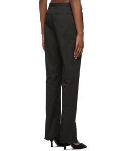Dion Lee Split Frayed Straight-Leg Pants