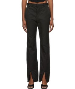 Dion Lee Split Frayed Straight-Leg Pants